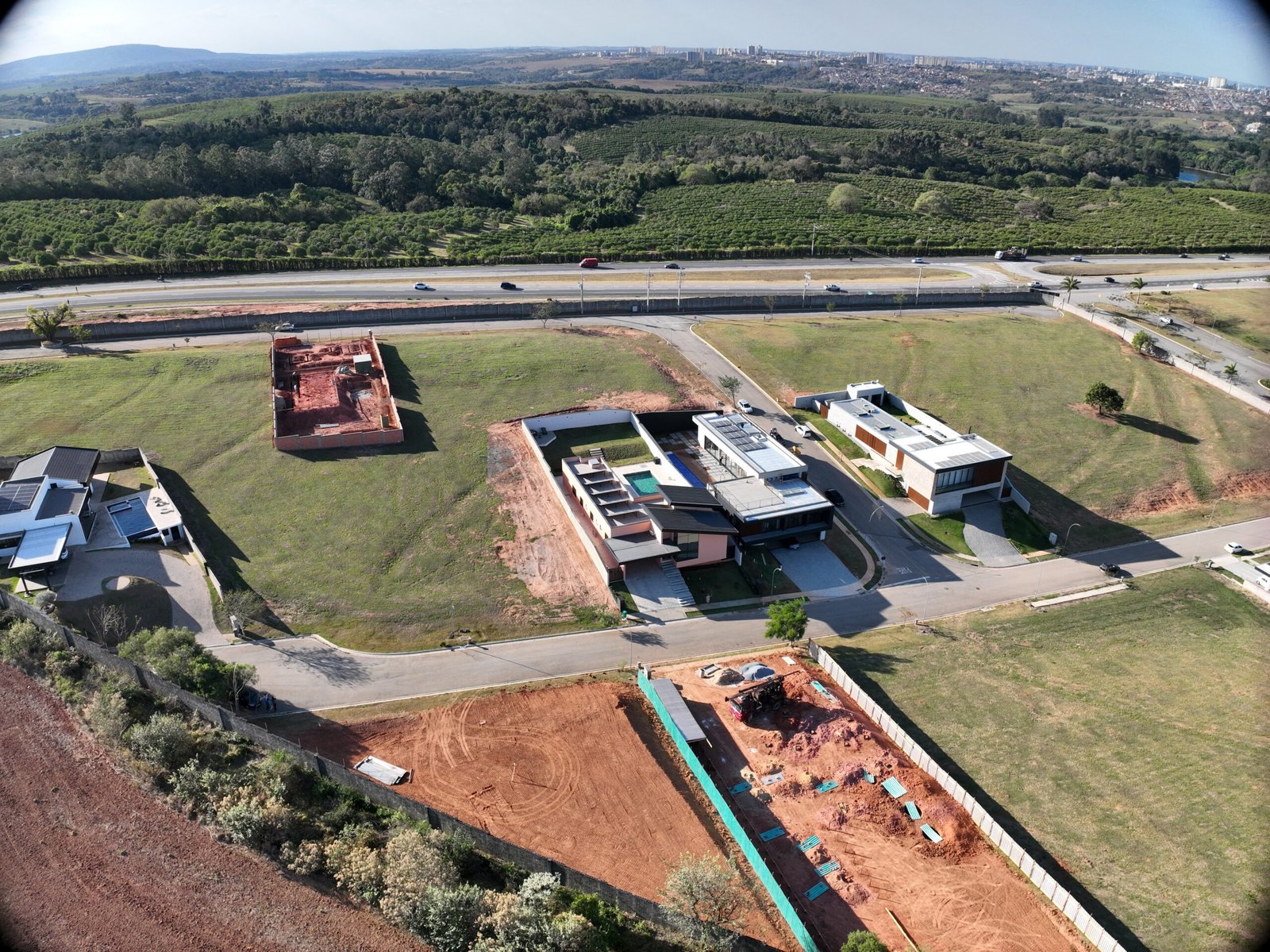 Vista aérea de área de projeto levantada pela Carrera Topografia