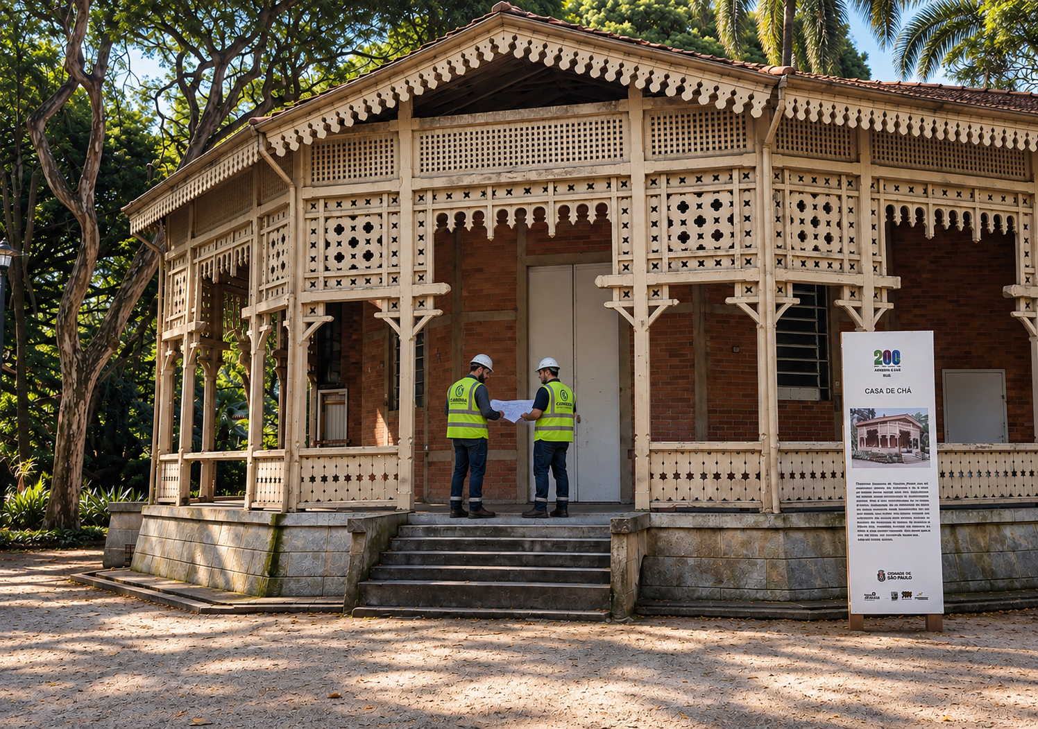 Levantamento da Casa de Chá no Jardim da Luz
